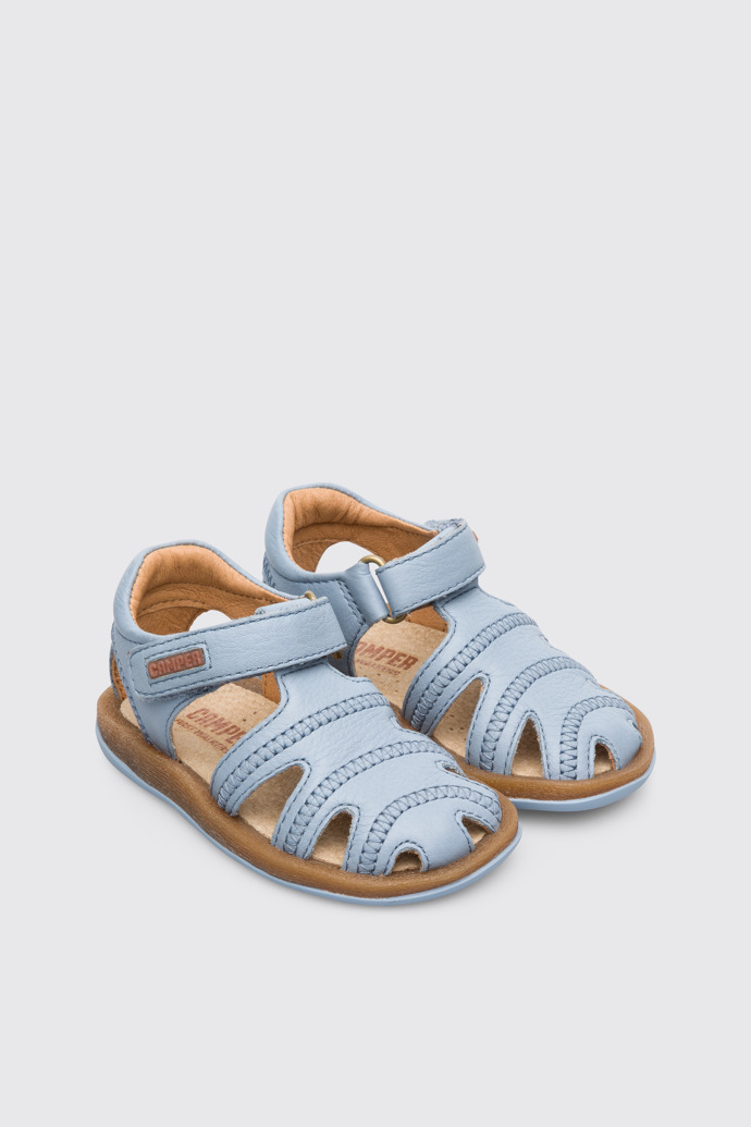 Front view of Bicho Blue Sandals for Kids