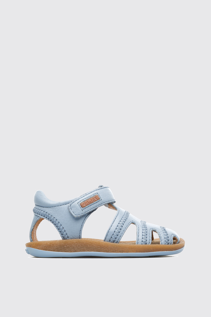 Side view of Bicho Blue Sandals for Kids