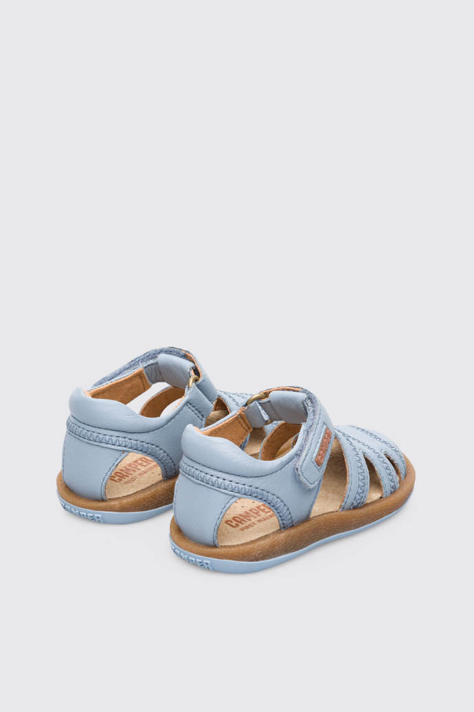 Back view of Bicho Blue Sandals for Kids