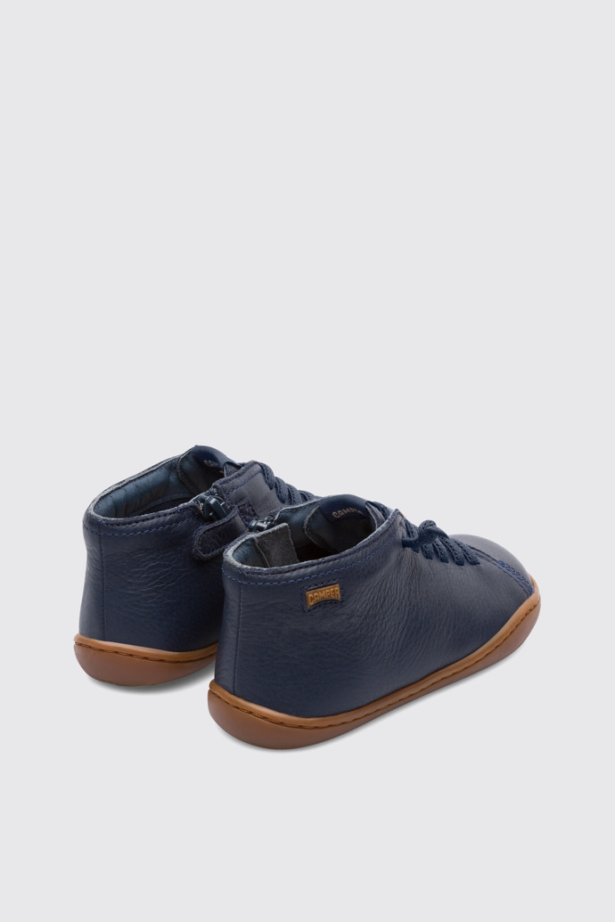 Back view of Peu Navy ankle boot for boys