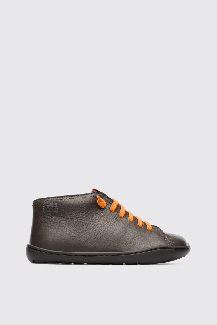 Side view of Peu Dark grey ankle boot for boys