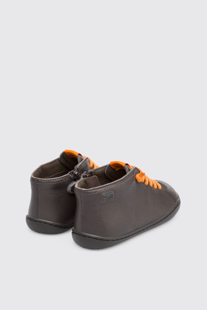 Back view of Peu Dark grey ankle boot for boys