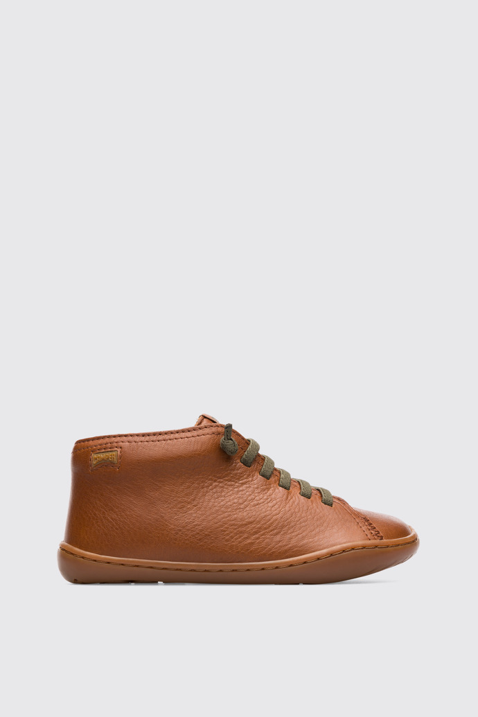 Side view of Peu Brown ankle boot for boys