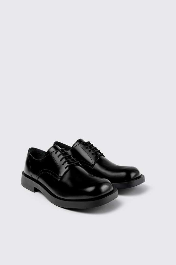 Front view of Mil 1978 Black leather shoes