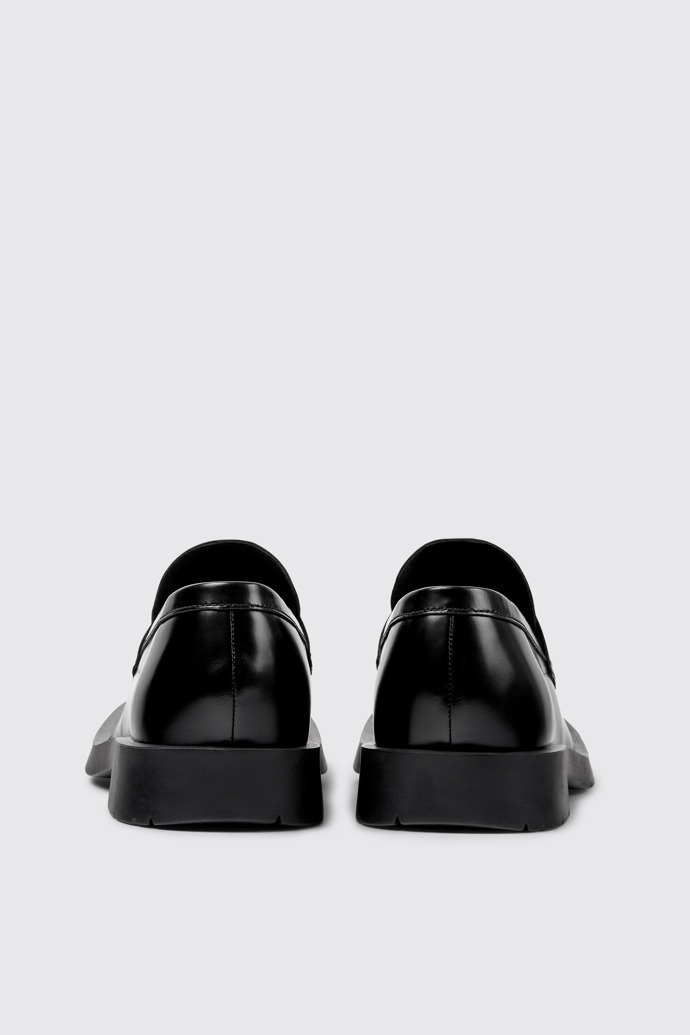 Back view of Mil 1978 Black Leather Loafers