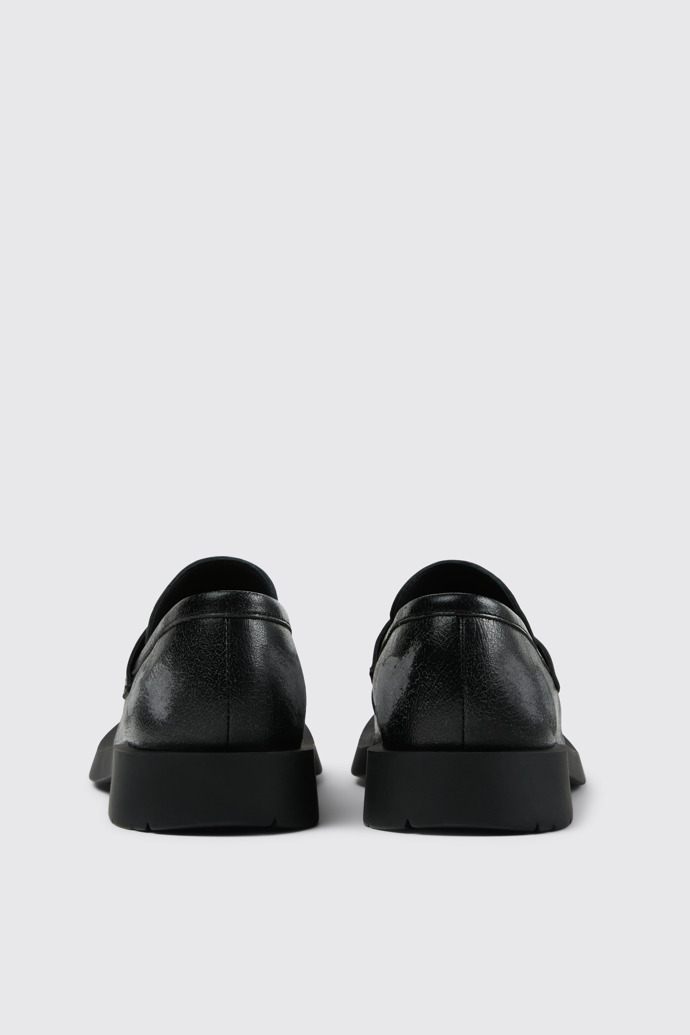 Back view of Mil 1978 Black Leather Loafers