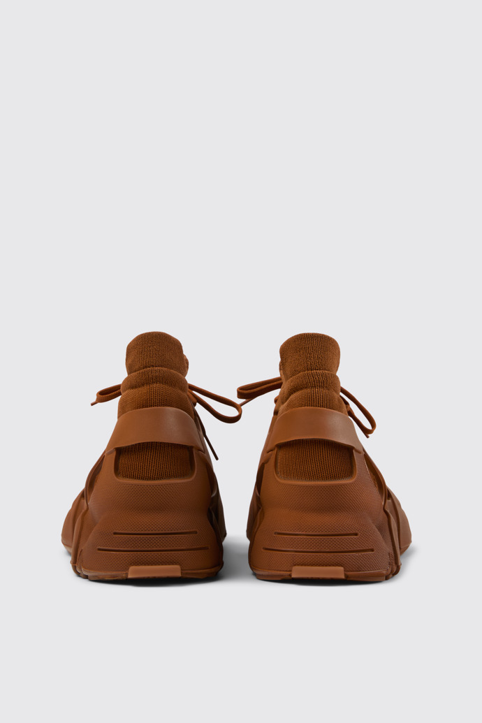 Back view of TOSSU Brown Caged Sneakers