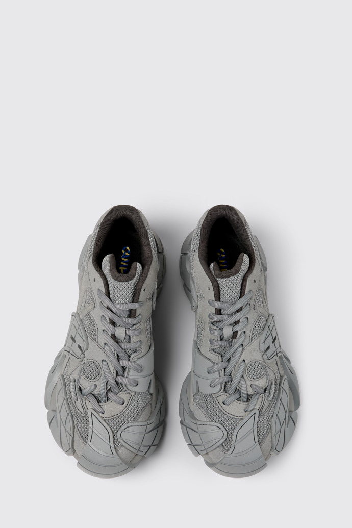 Overhead view of Tormenta Gray Textile Sneakers