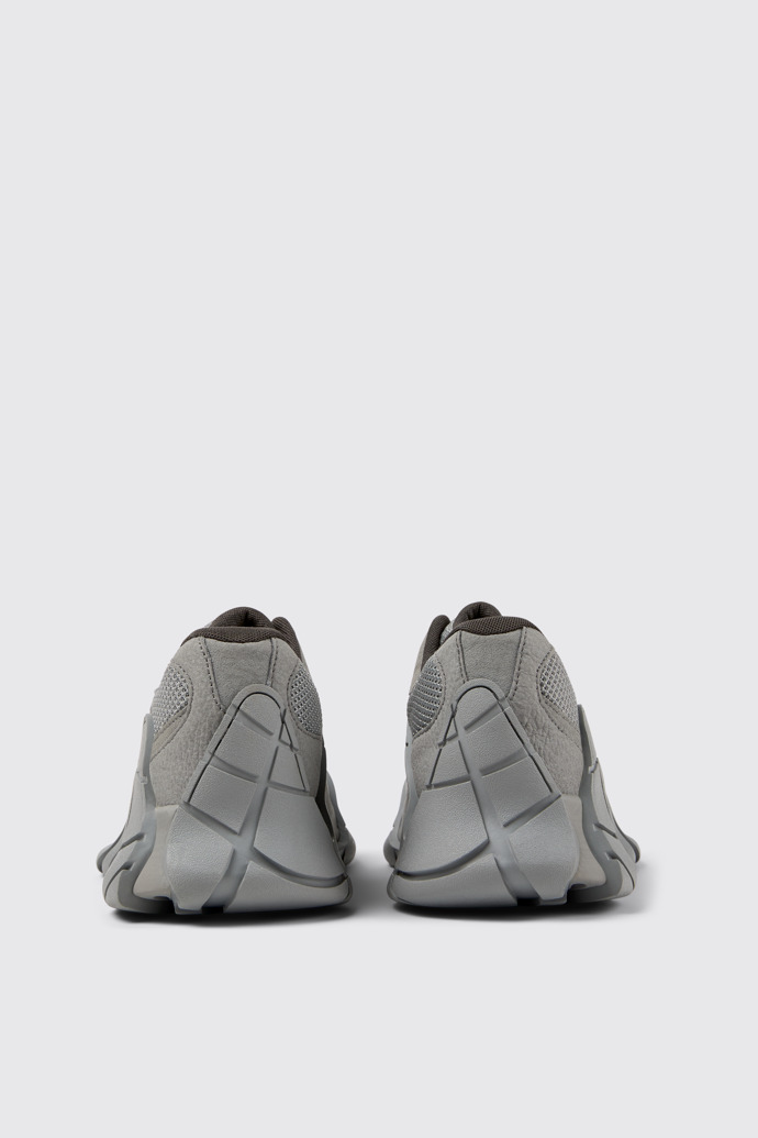 Back view of Tormenta Gray Textile Sneakers