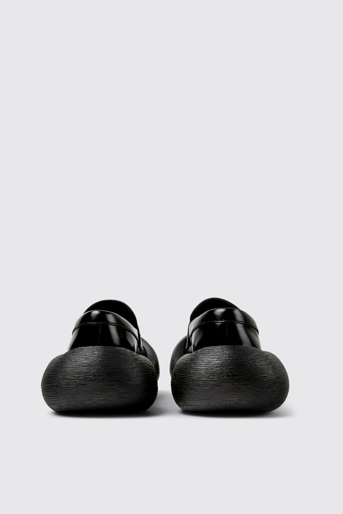 Back view of CAMPERLAB CARAMBA Black Leather Loafers