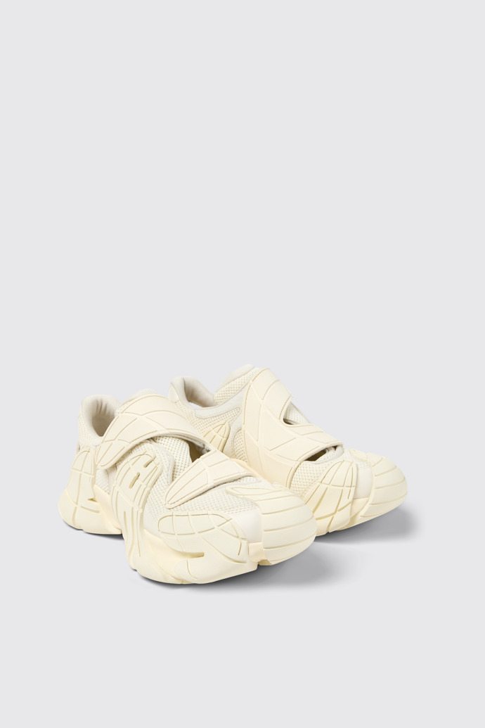 Front view of Tormenta White Textile Sneakers