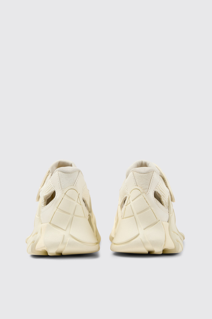 Back view of Tormenta White Textile Sneakers