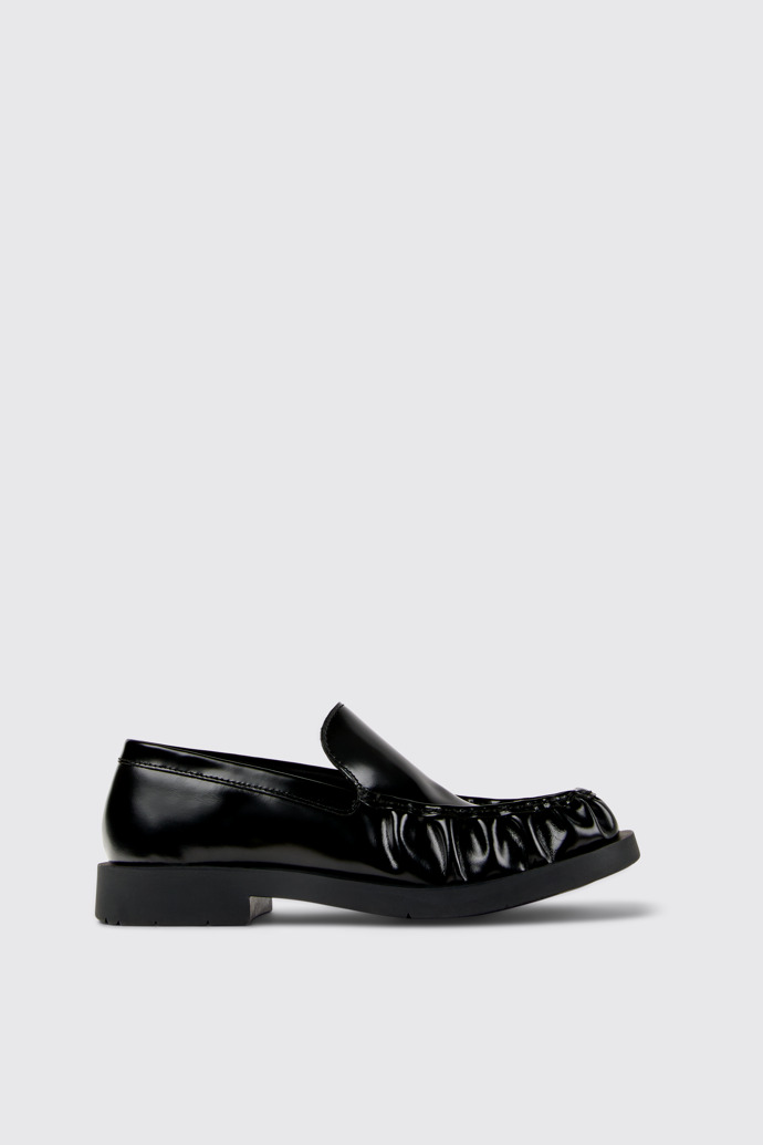 Image of Side view of Mil 1978 Black Leather Loafers