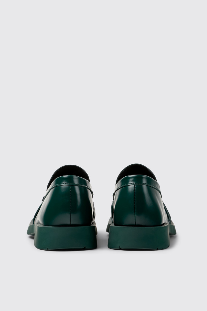 Back view of Mil 1978 Green Leather Loafers