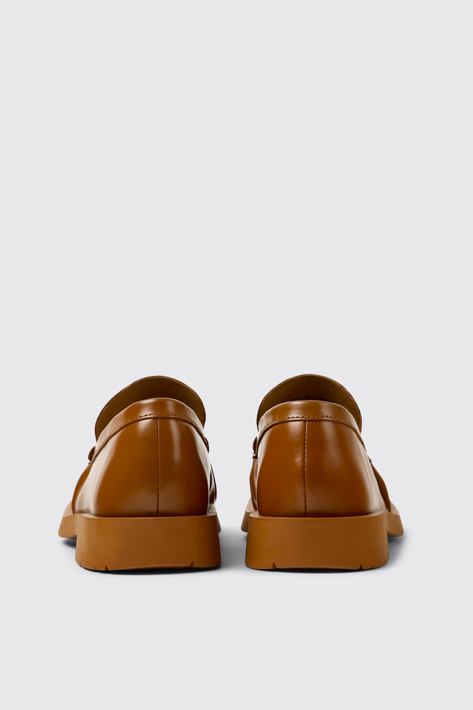 Back view of Mil 1978 Brown Leather Loafers
