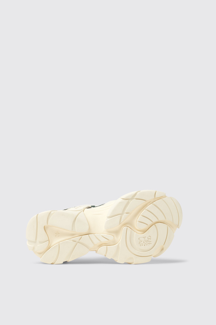 CAMPERLAB TORMENTA White-green textile sneakers