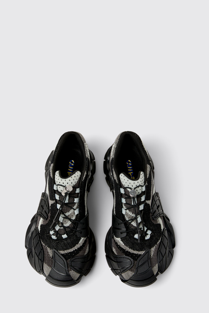 Overhead view of CAMPERLAB TORMENTA Black-Gray Textile Sneakers