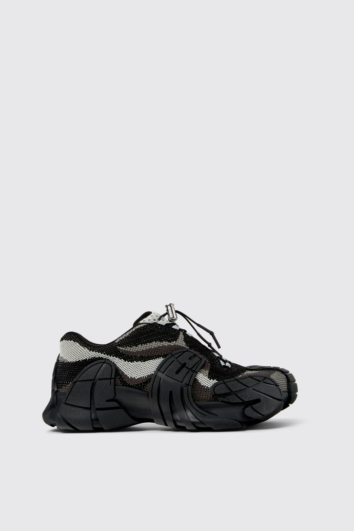 Side view of CAMPERLAB TORMENTA Black-Gray Textile Sneakers