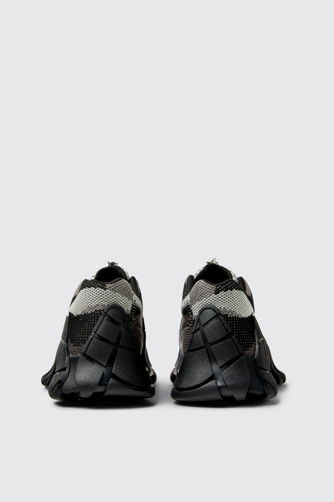 Back view of CAMPERLAB TORMENTA Black-Gray Textile Sneakers