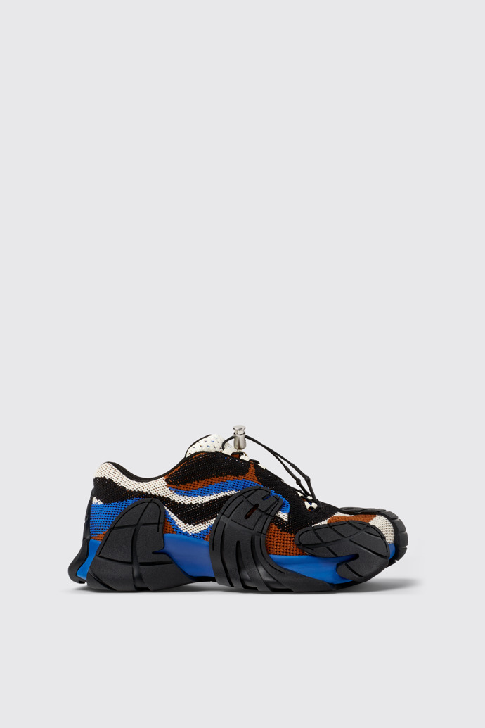 Side view of CAMPERLAB TORMENTA Blue-Black Textile Sneakers