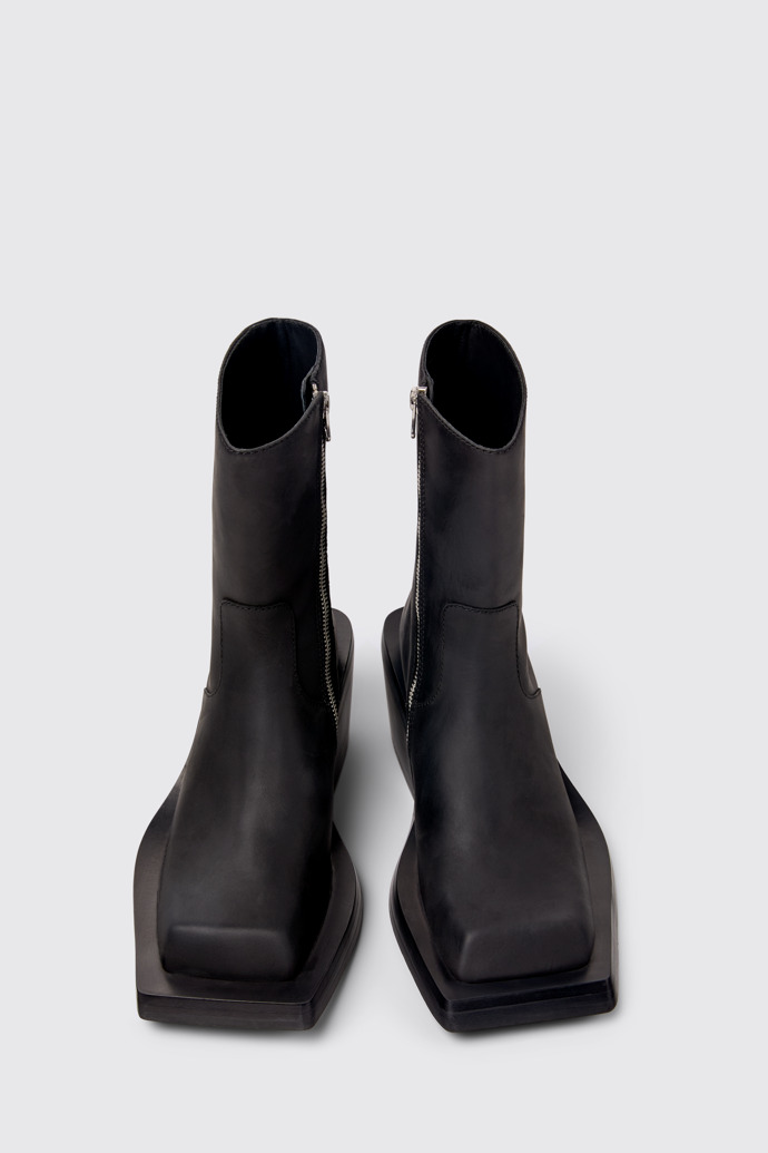 Overhead view of CAMPERLAB QUETAL Black Nubuck Boots