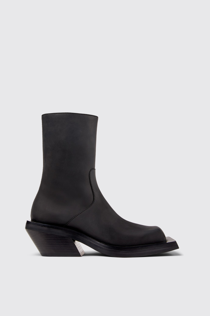Side view of CAMPERLAB QUETAL Black Nubuck Boots