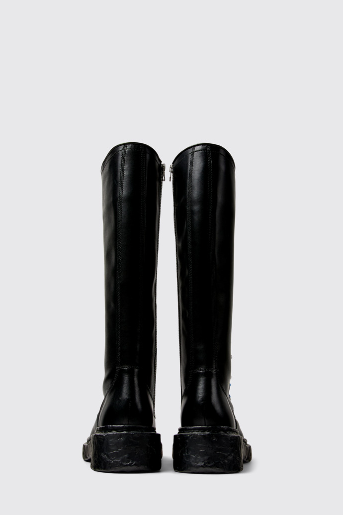 Back view of CAMPERLAB VAMONOS Black Leather High Boots
