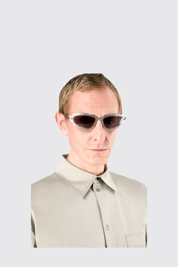 NOPEA  Sunglasses Gafas de sol metalizadas NOPEA en color plata cepillado