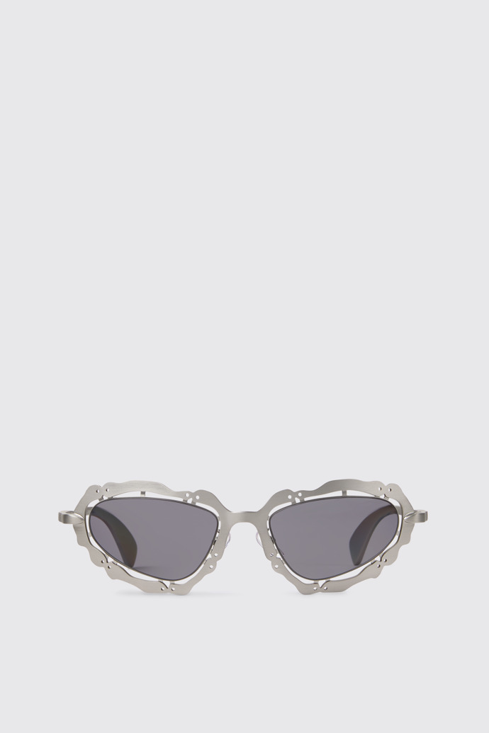 NOPEA  Sunglasses Lunettes de soleil NOPEA argentées brossées en métal
