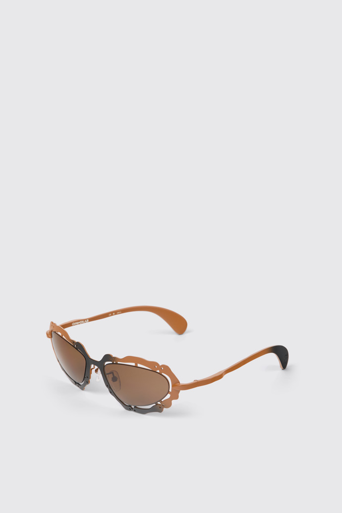 Front view of CAMPERLAB SUNGLASSES Black-terracotta NOPEA Metal Sunglasses