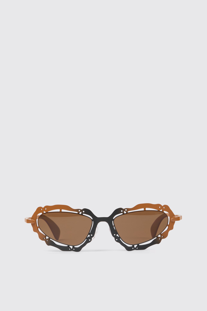 Side view of CAMPERLAB SUNGLASSES Black-terracotta NOPEA Metal Sunglasses