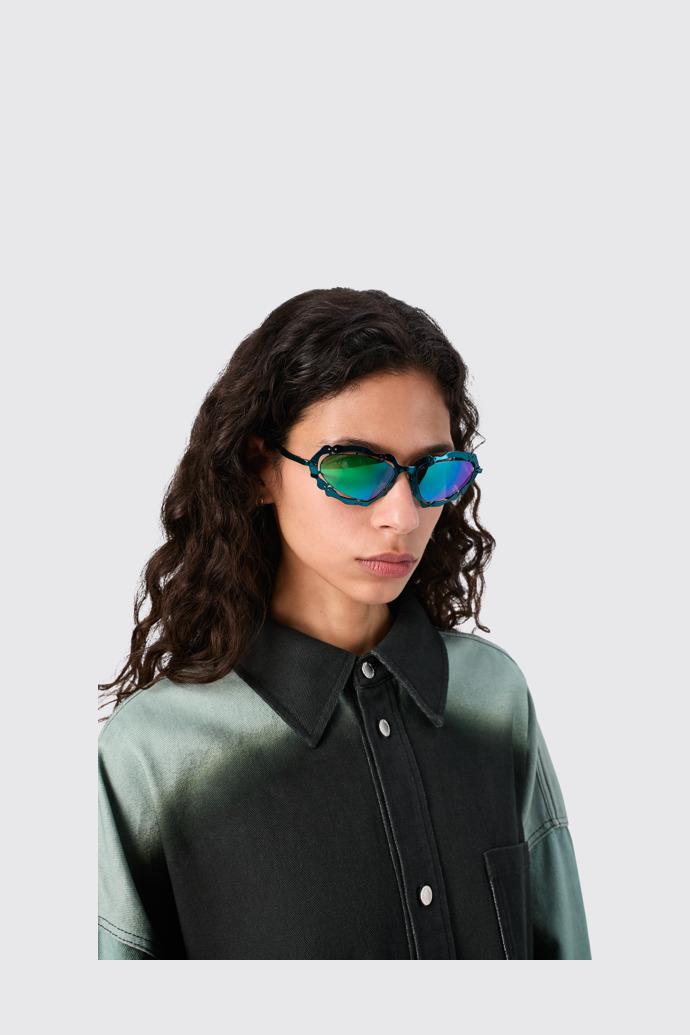 CAMPERLAB SUNGLASSES Lunettes de soleil en métal bleu-vert NOPEA