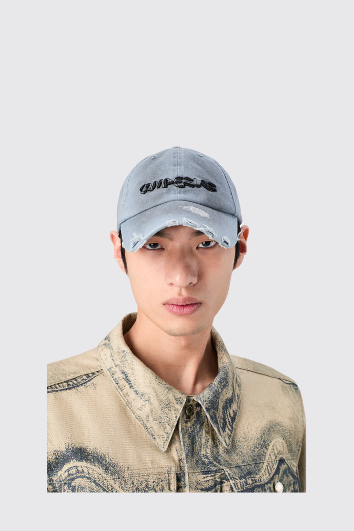 CAMPERLAB CAP Graue Kappe mit Spray-Muster