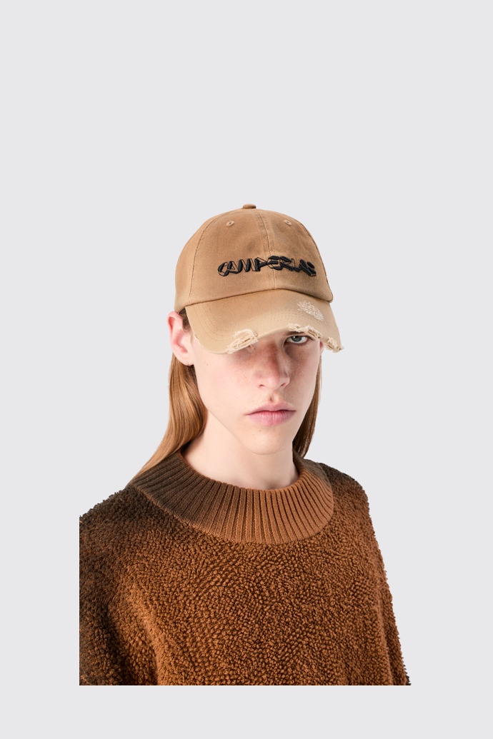 CAMPERLAB CAP Beige sprayed cap