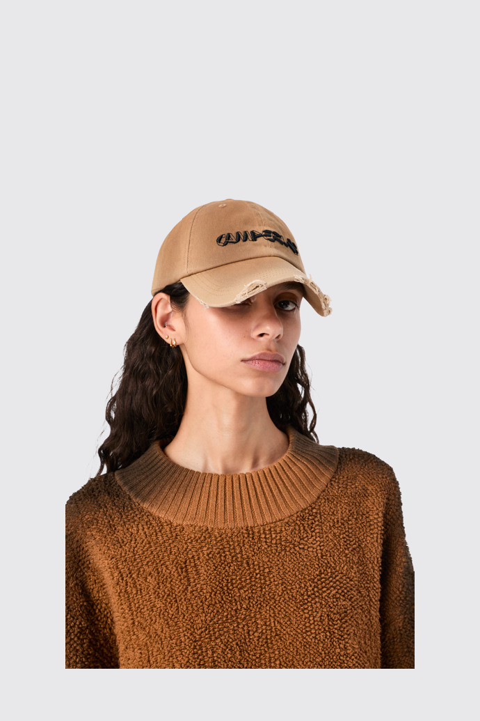 CAMPERLAB CAP Șapcă cu efect pulverizat, bej