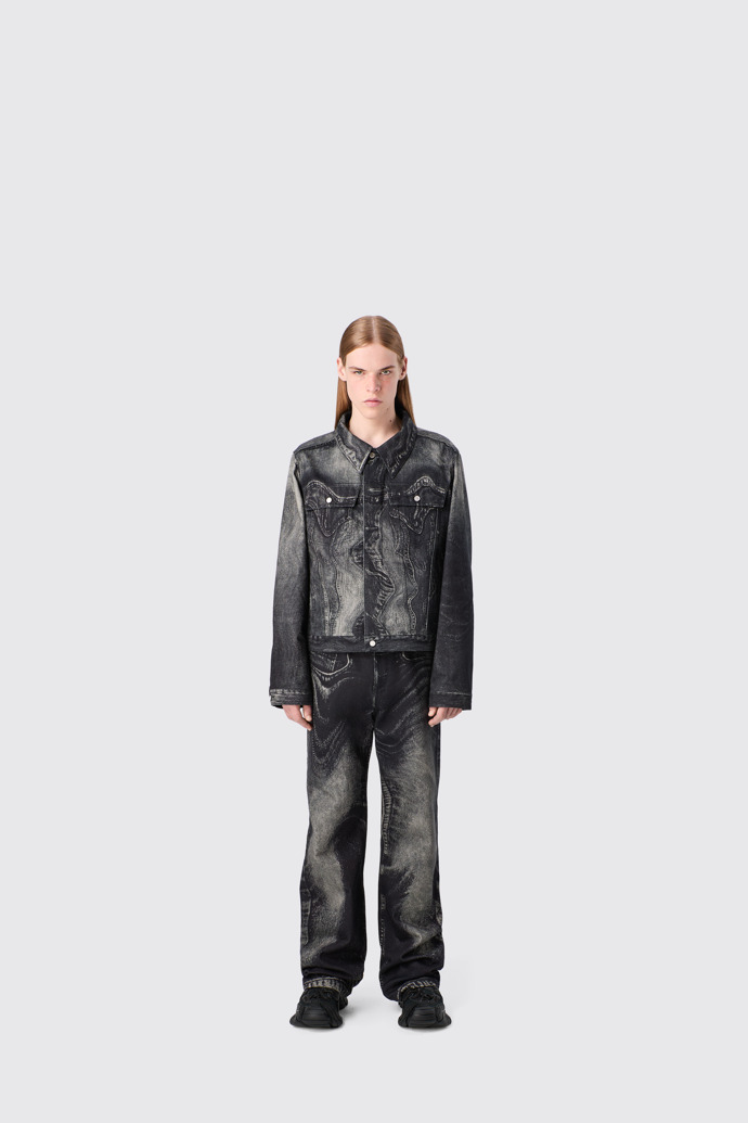 CAMPERLAB DENIM แจ็คเก็ตยีนส์สีเทาดำ