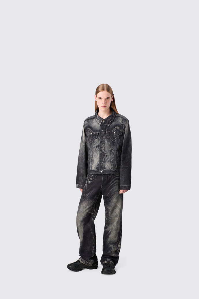 CAMPERLAB DENIM แจ็คเก็ตยีนส์สีเทาดำ