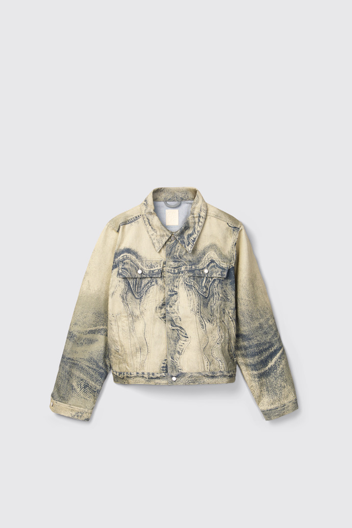 Side view of CAMPERLAB DENIM Sand-black Denim Jacket