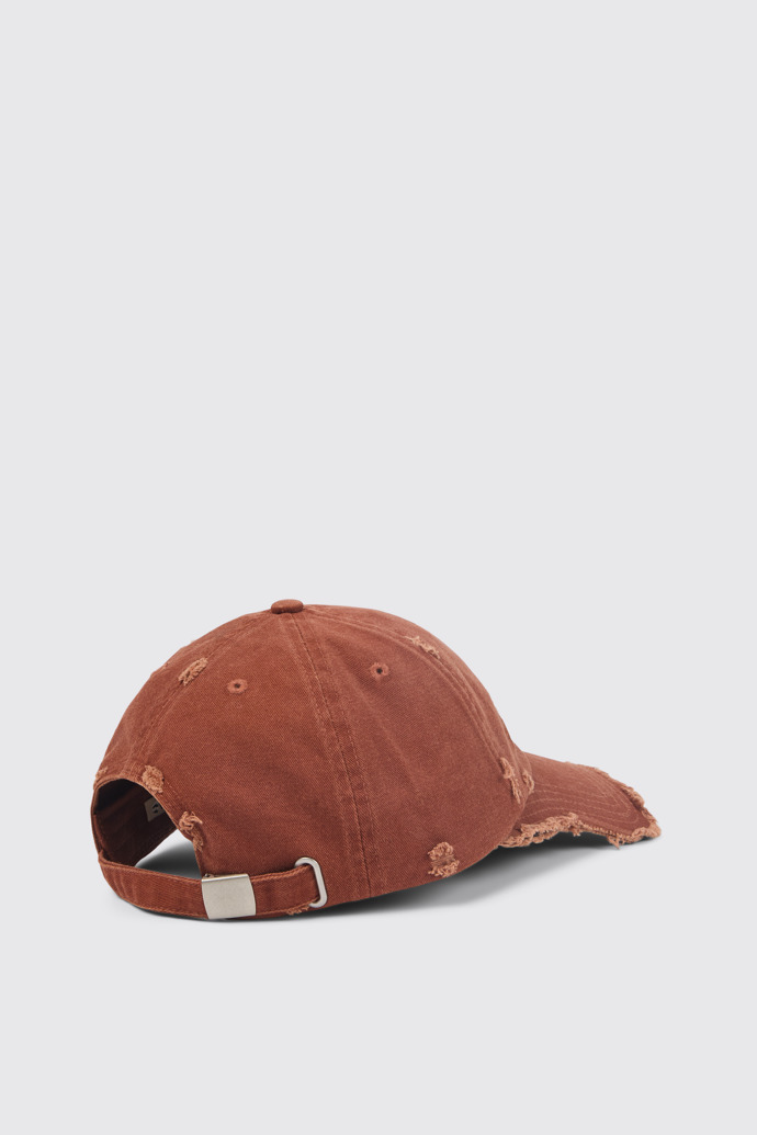 Back view of Cap Faded Terracotta Distorted Washed Cap