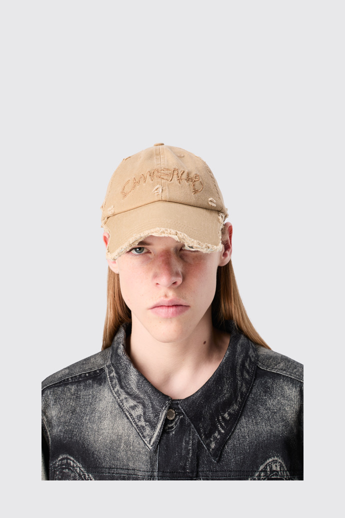 CAMPERLAB CAP Faded beige distorted washed cap
