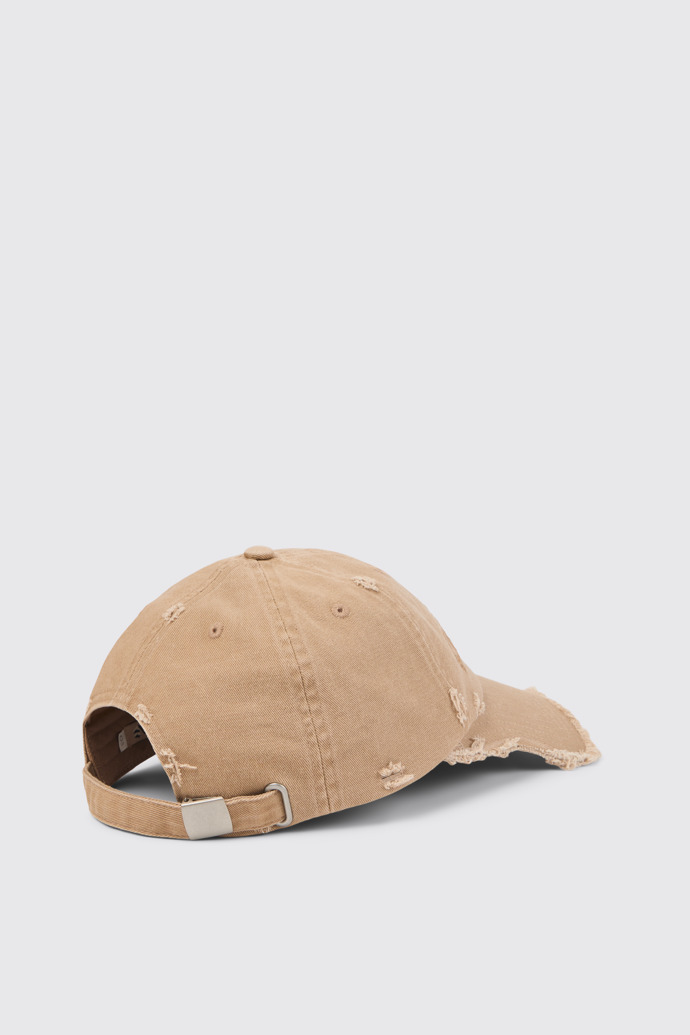 Back view of CAMPERLAB CAP Faded beige distorted washed cap
