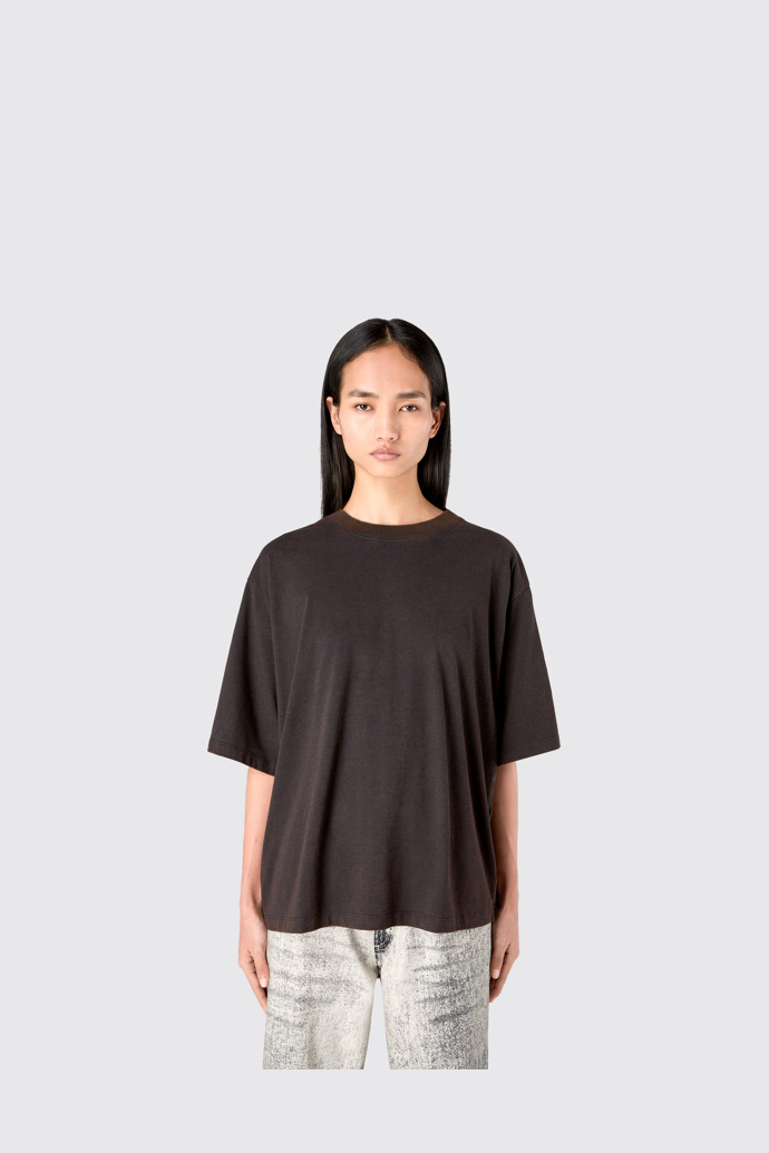 CAMPERLAB JERSEY T-shirt noir dégradé à coupe carrée