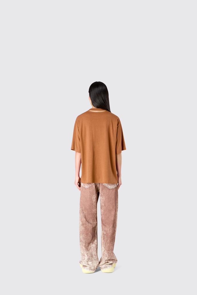 CAMPERLAB JERSEY Kastiges T-Shirt in Terrakotta