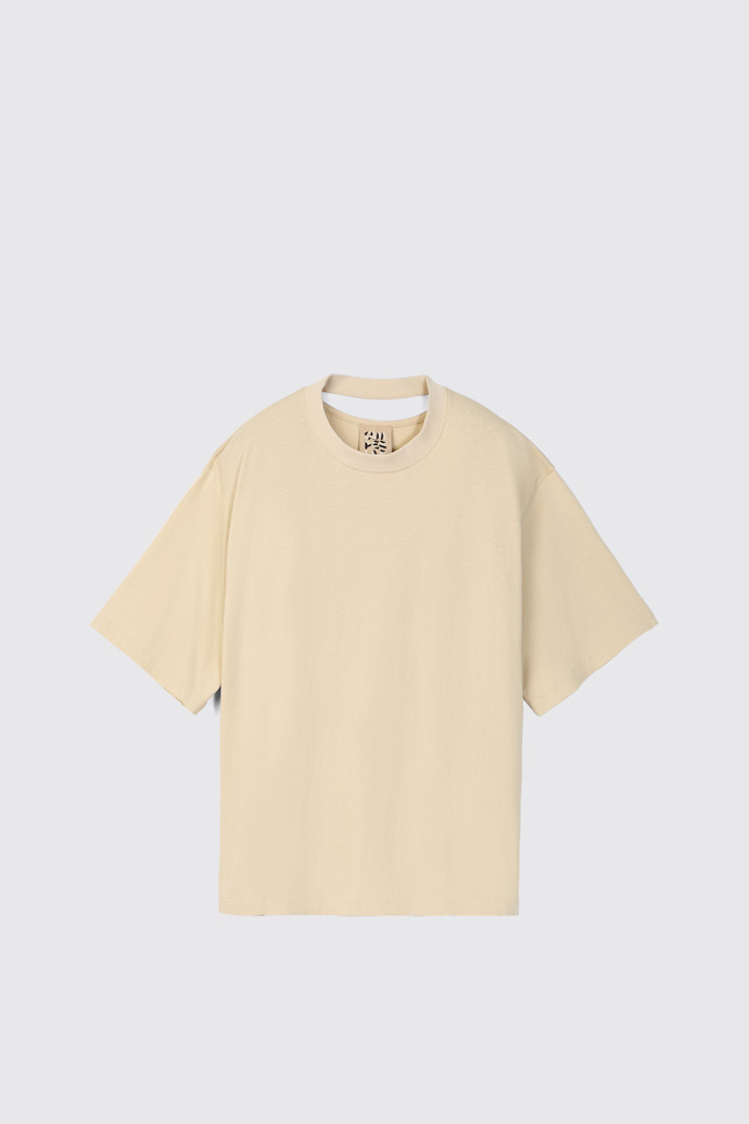 CAMPERLAB JERSEY Verwaschenes kastiges T-Shirt in Sandfarbe