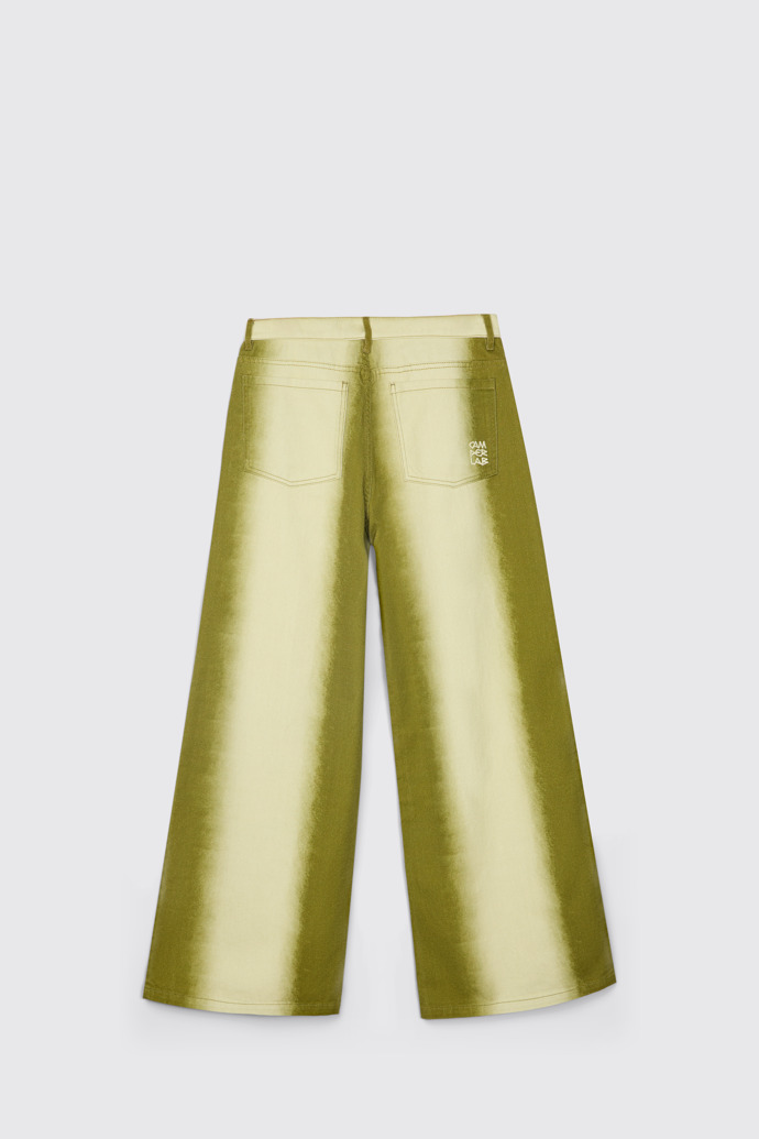 CAMPERLAB DENIM Vaquero verde de corte bootcut con estampado de efecto espray