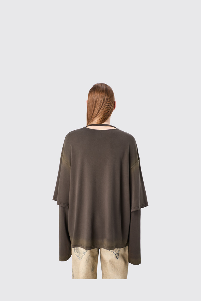 CAMPERLAB JERSEY Faded black organic cotton long sleeve T-Shirt