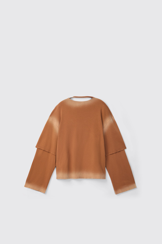CAMPERLAB JERSEY Verwaschenes Langarmshirt aus Bio-Baumwolle in Terrakotta