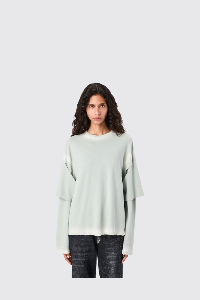CAMPERLAB JERSEY Camiseta de manga larga gris desteñida de algodón orgánico