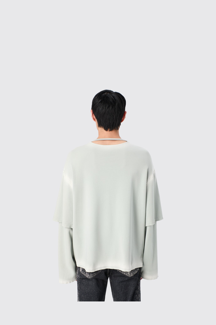 CAMPERLAB JERSEY Faded gray organic cotton long sleeve T-Shirt