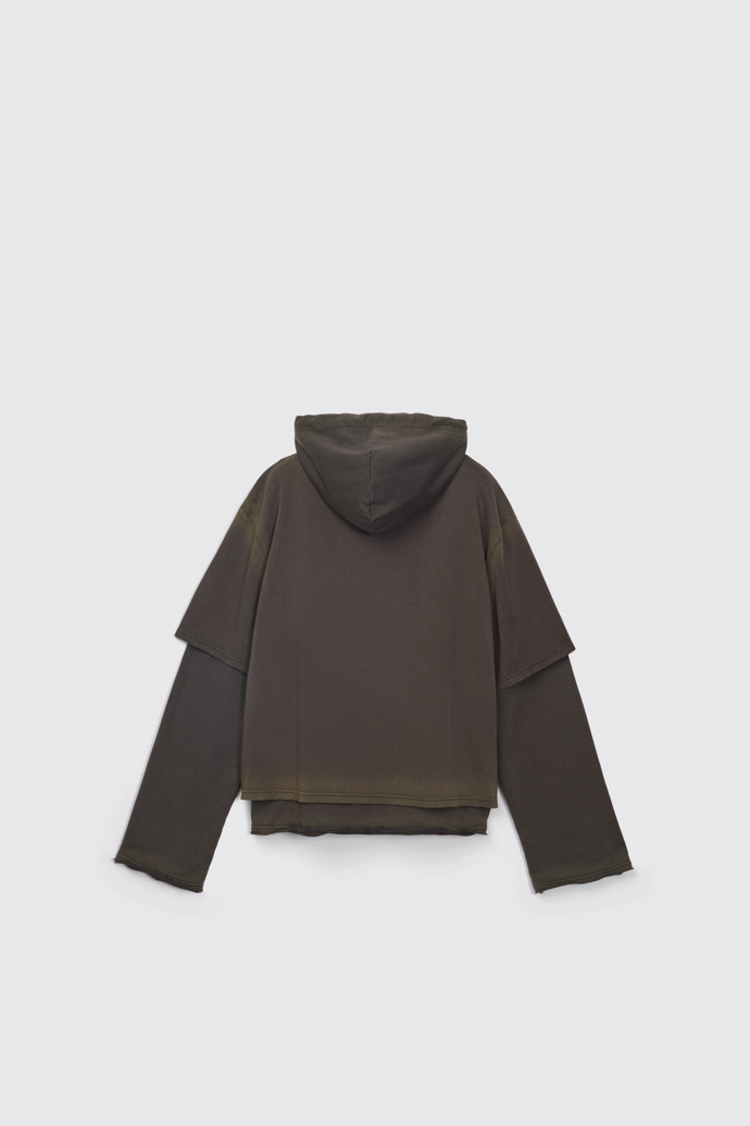 CAMPERLAB JERSEY Sudadera con capucha negra desteñida de algodón orgánico
